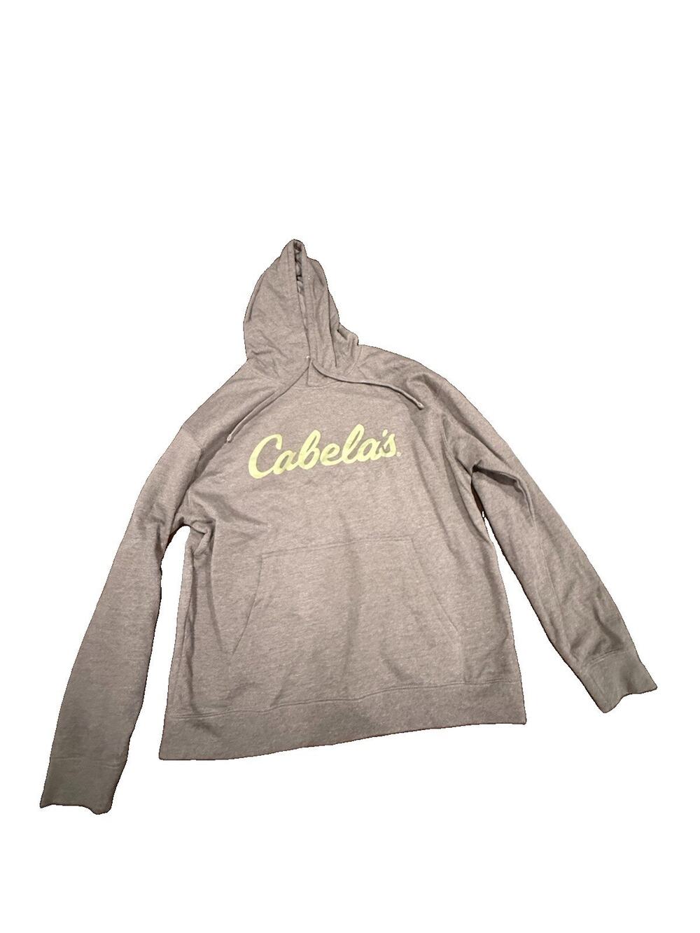 Cabela’s Pullover Hoodie Men’s Large Gray Fleece Kangaroo Pocket Sweatshirt